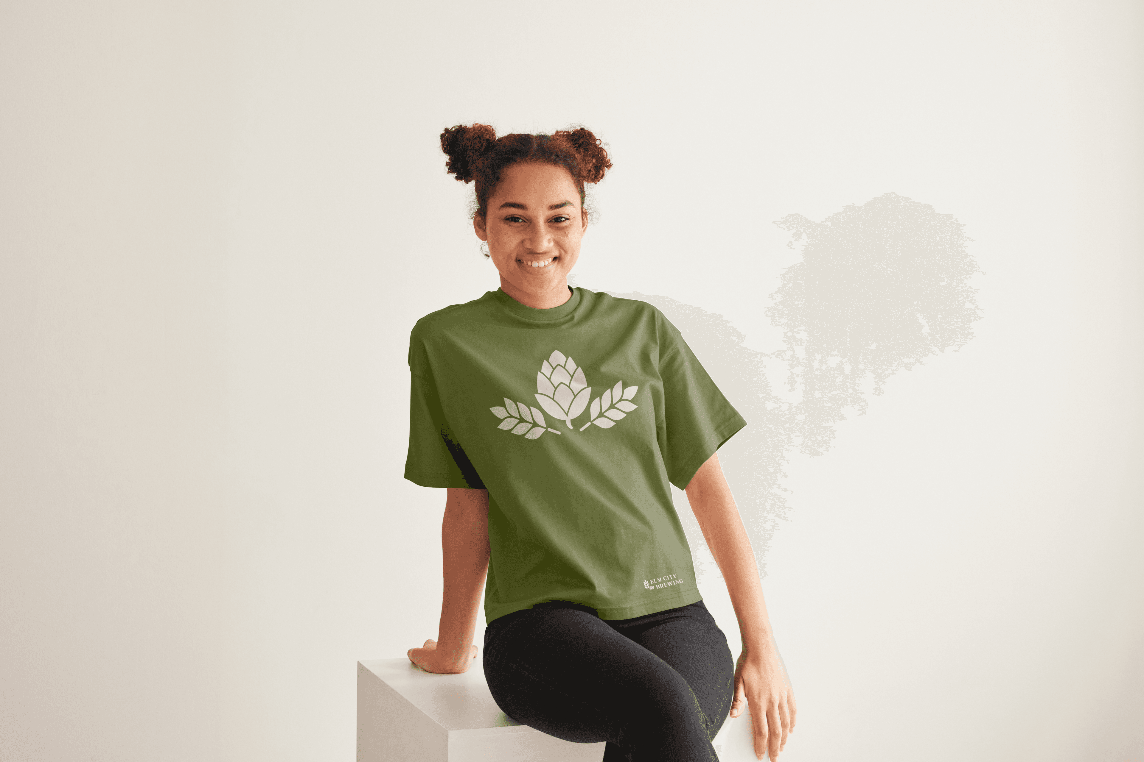 Elm City Brewing green t-shirt | Merchandise by Black Rabbit Creative