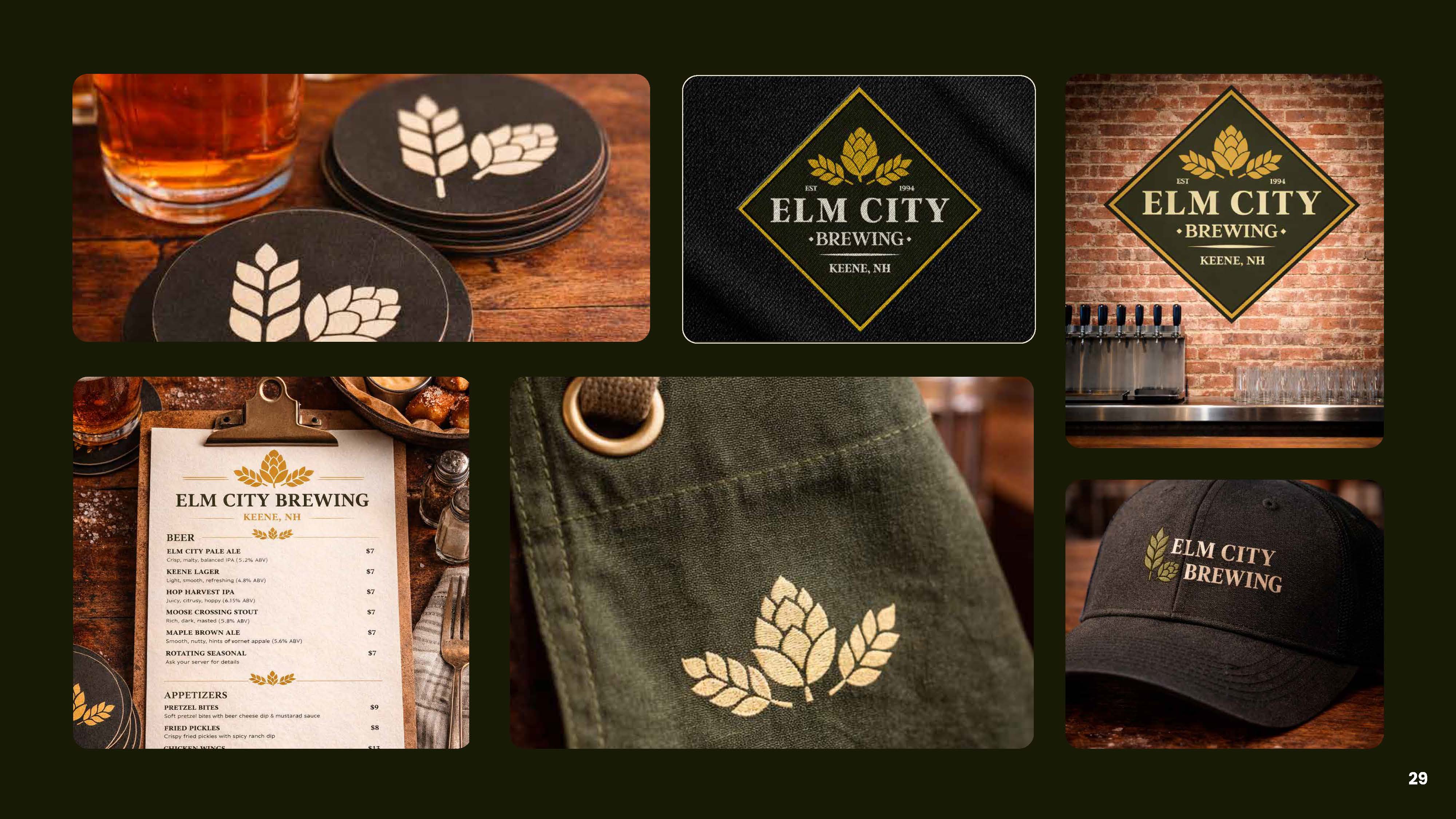 Elm City Brewing — Collateral Mockups | Brand identity by Black Rabbit Creative