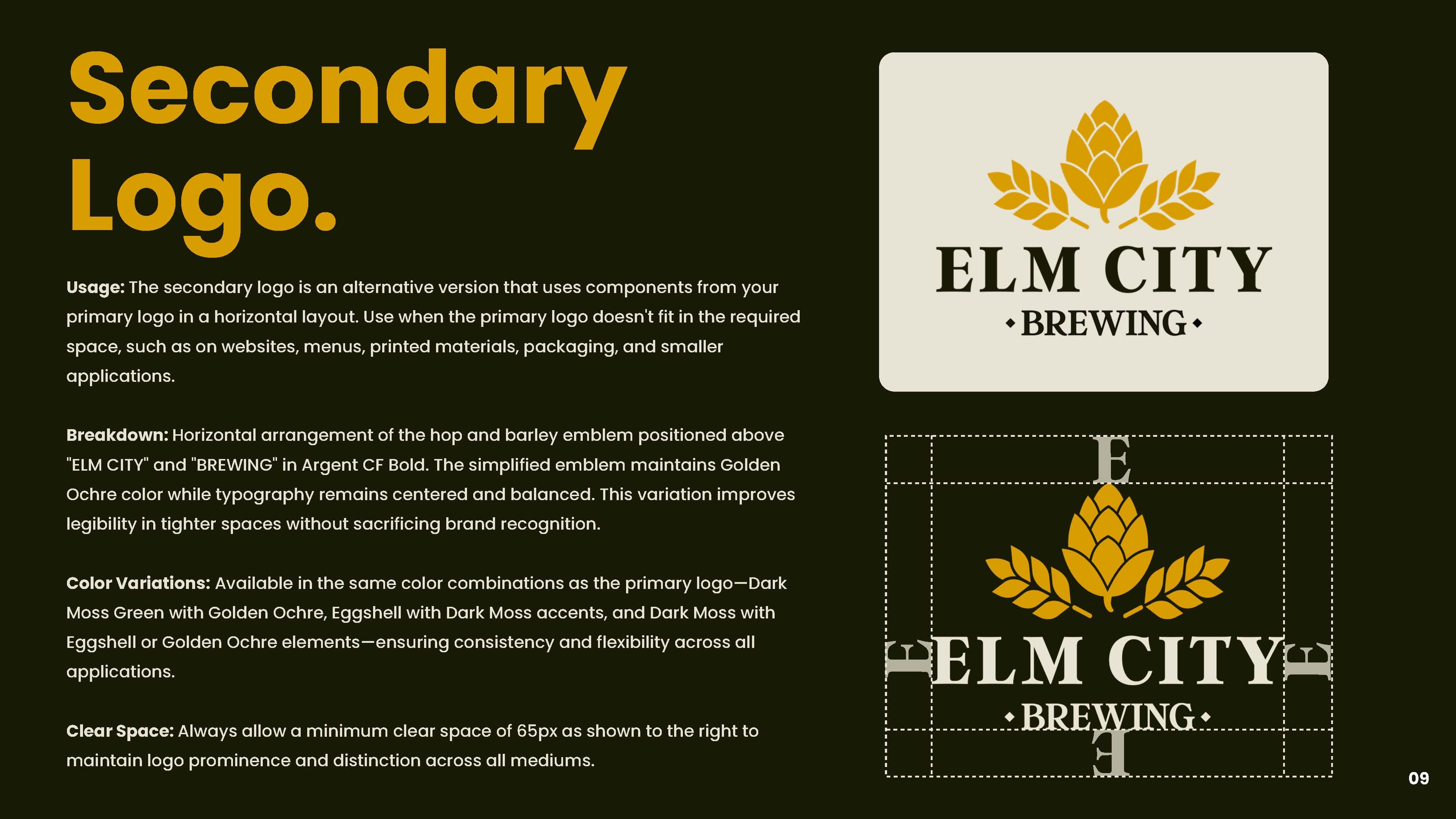 Elm City Brewing — Secondary Logo | Logo system by Black Rabbit Creative