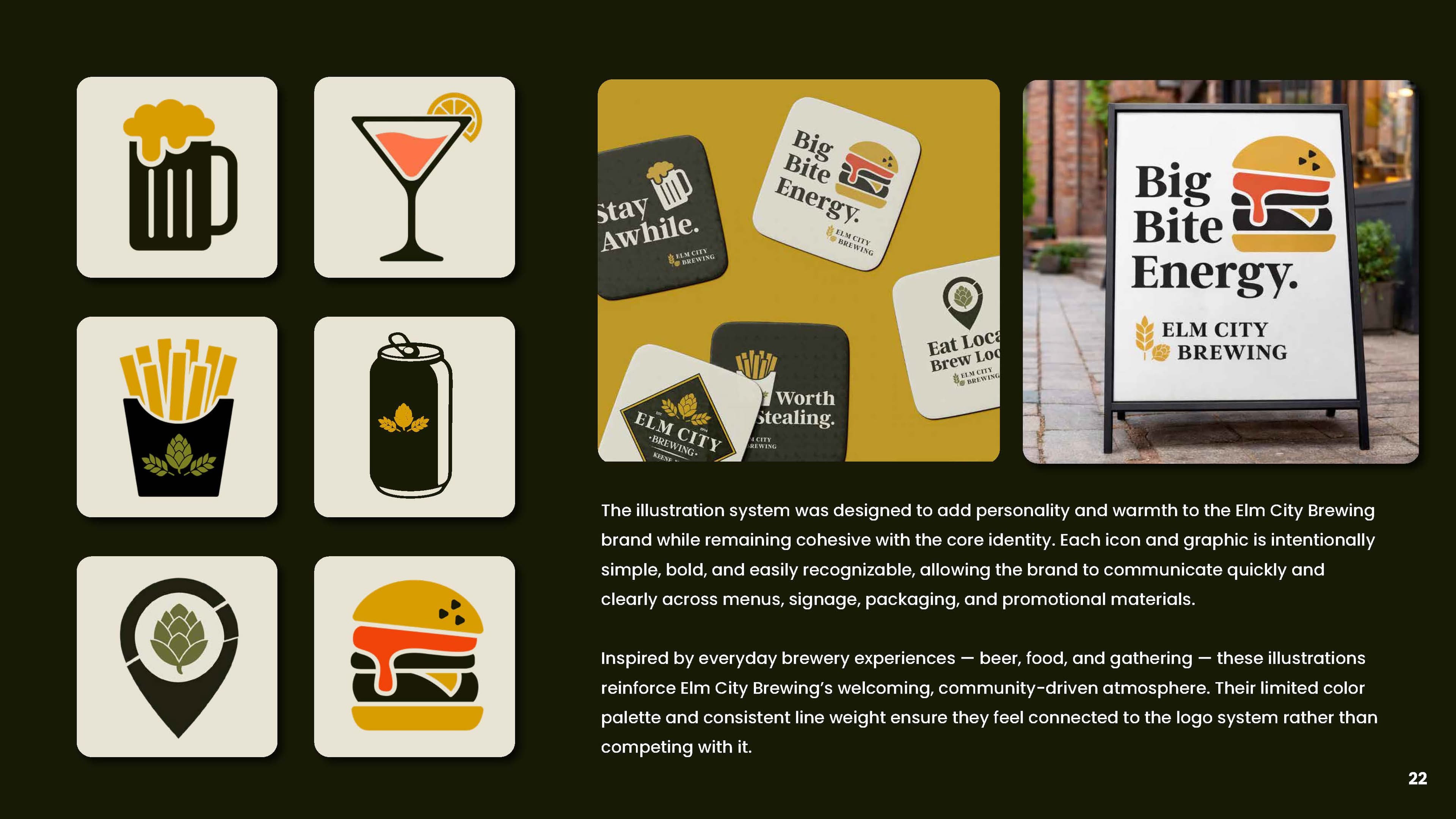 Elm City Brewing — Illustration System | Brand assets by Black Rabbit Creative