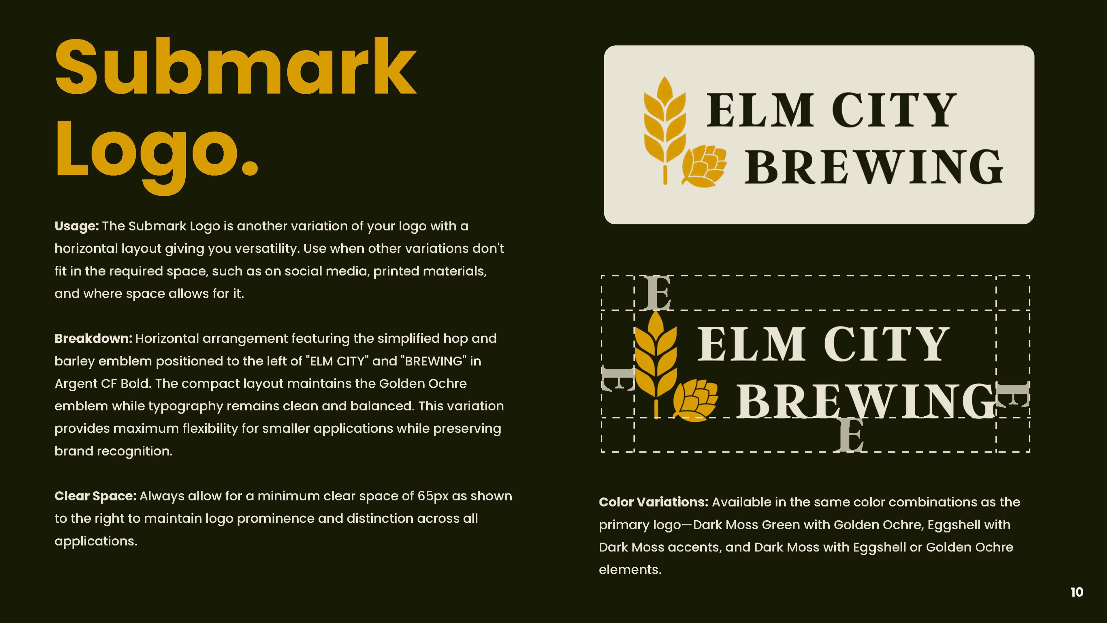 Elm City Brewing — Submark Logo | Logo system by Black Rabbit Creative