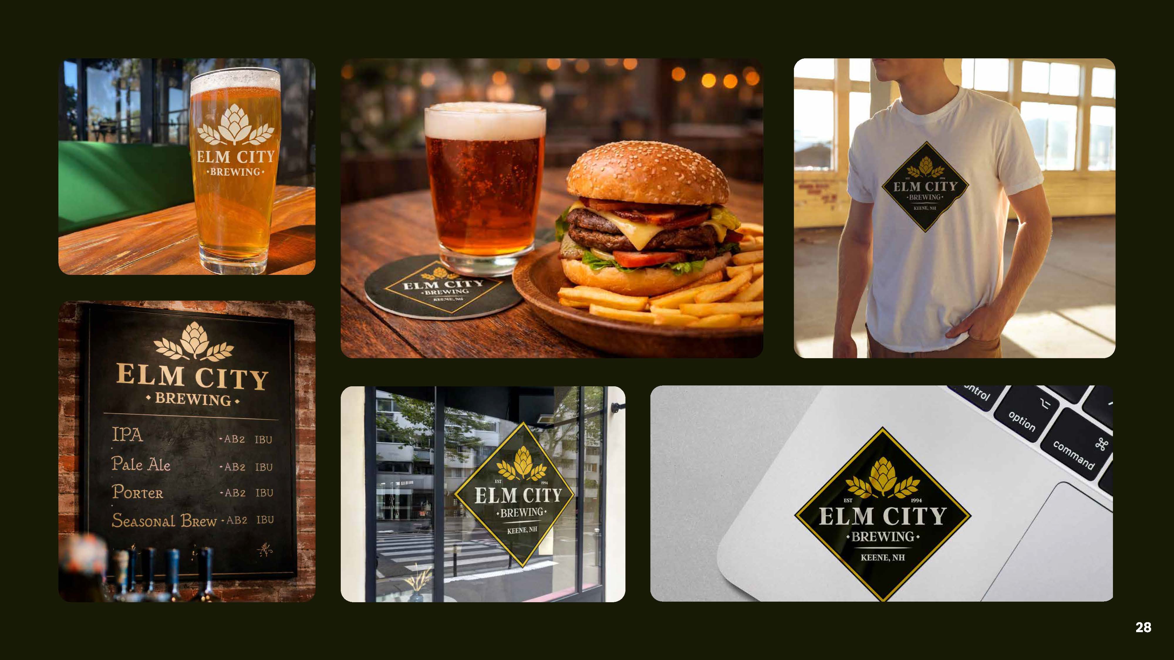 Elm City Brewing — Brand Mockups | Brand identity by Black Rabbit Creative