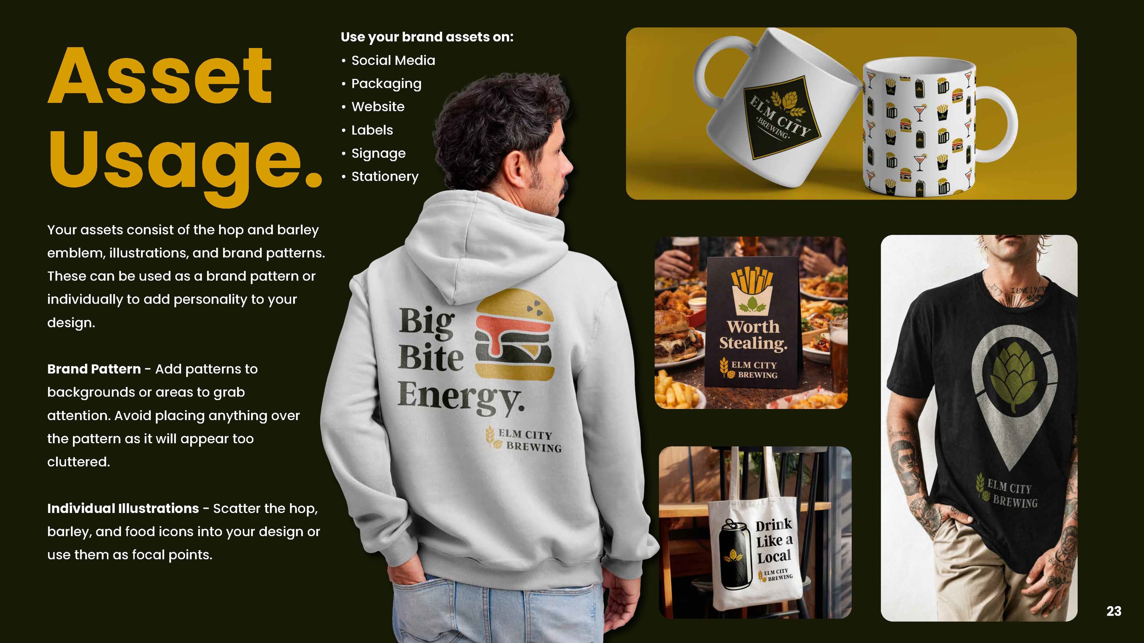 Elm City Brewing — Asset Usage | Brand guidelines by Black Rabbit Creative