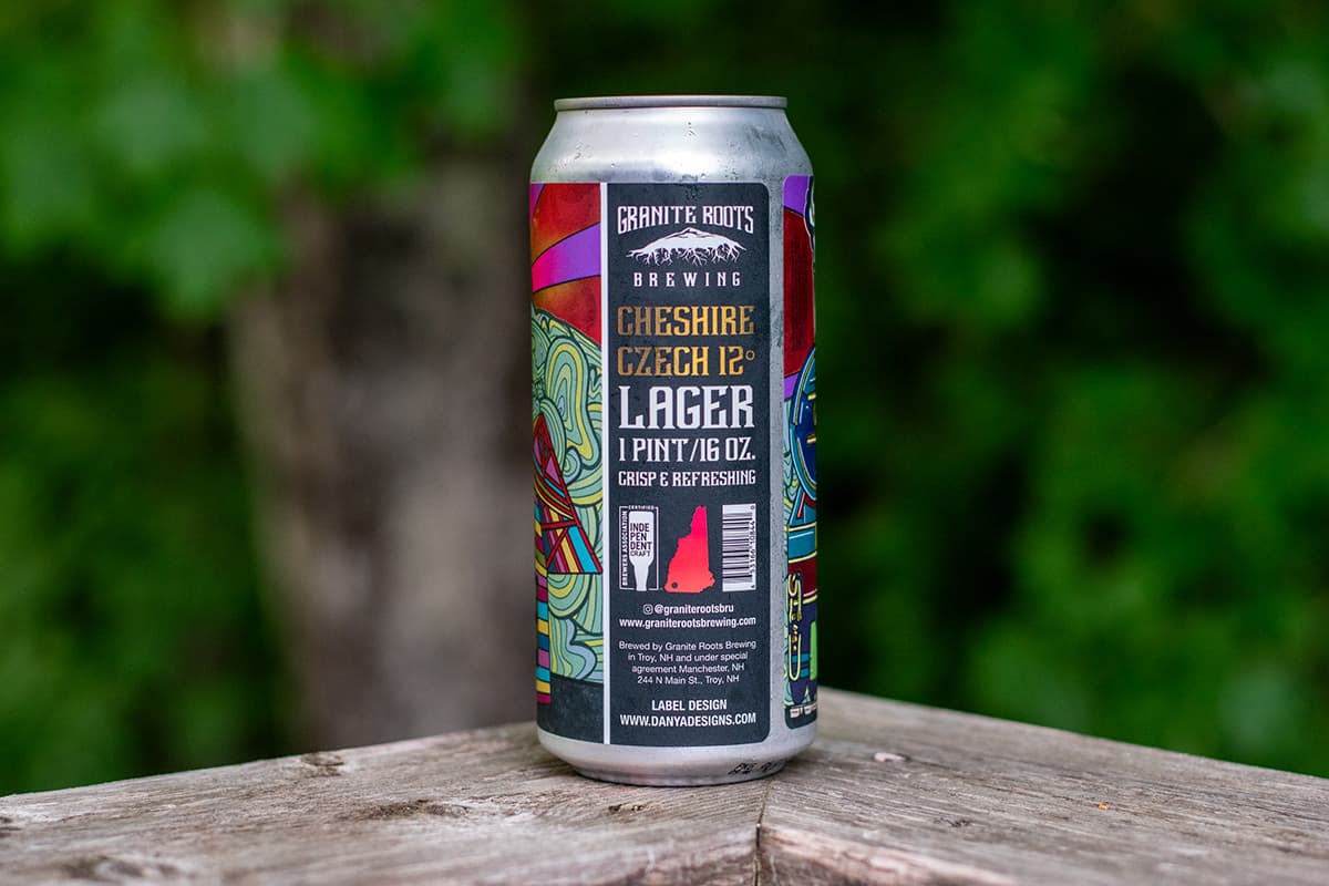 Granite Roots Brewing Cheshire Czech Lager — back panel detail | Packaging design by Black Rabbit Creative