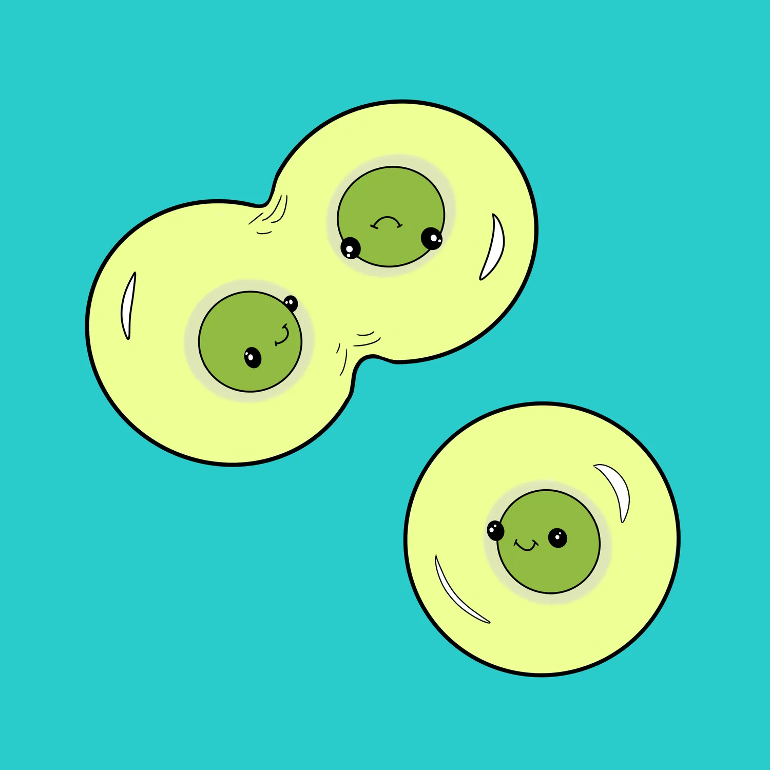 Illustration of frog spawn