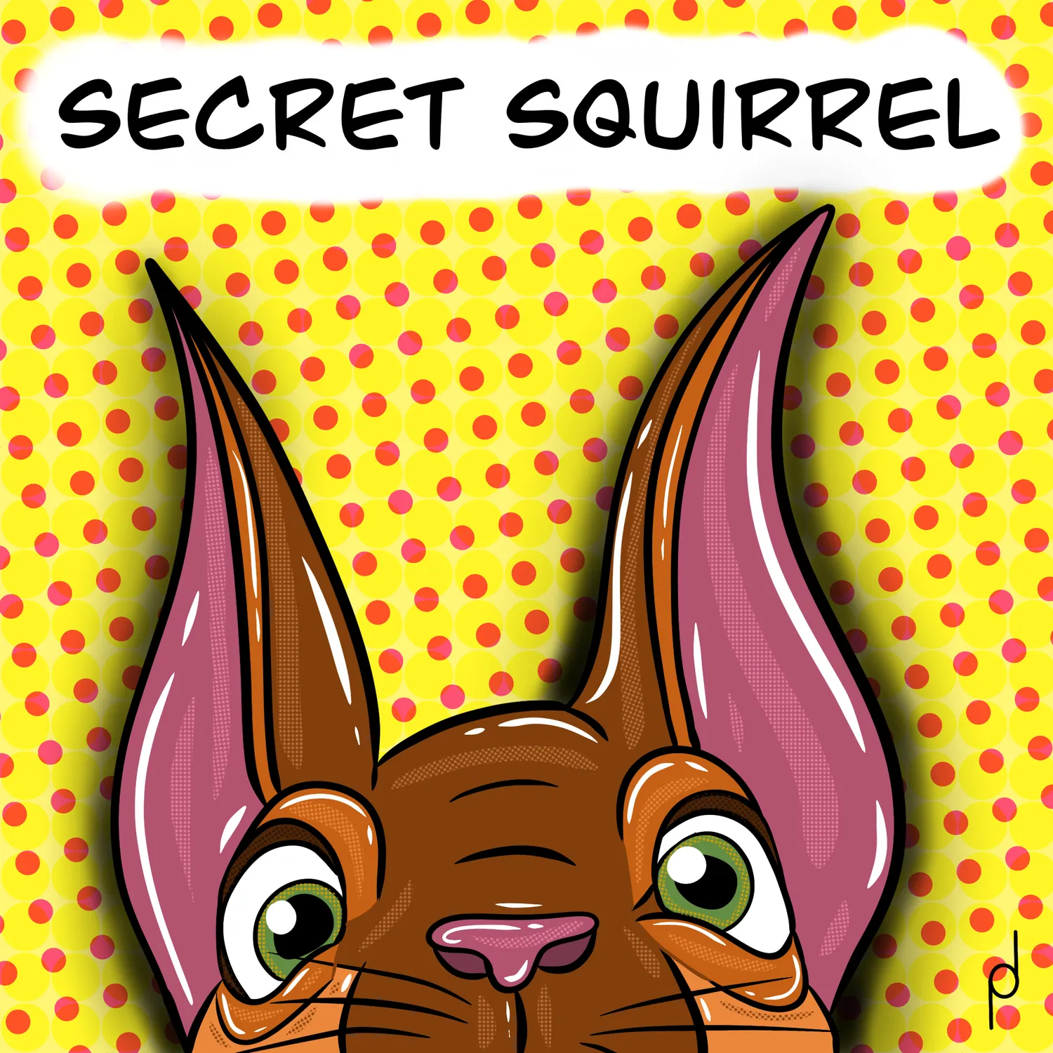 Poster illustration of a rabbit for Secret Squirrel