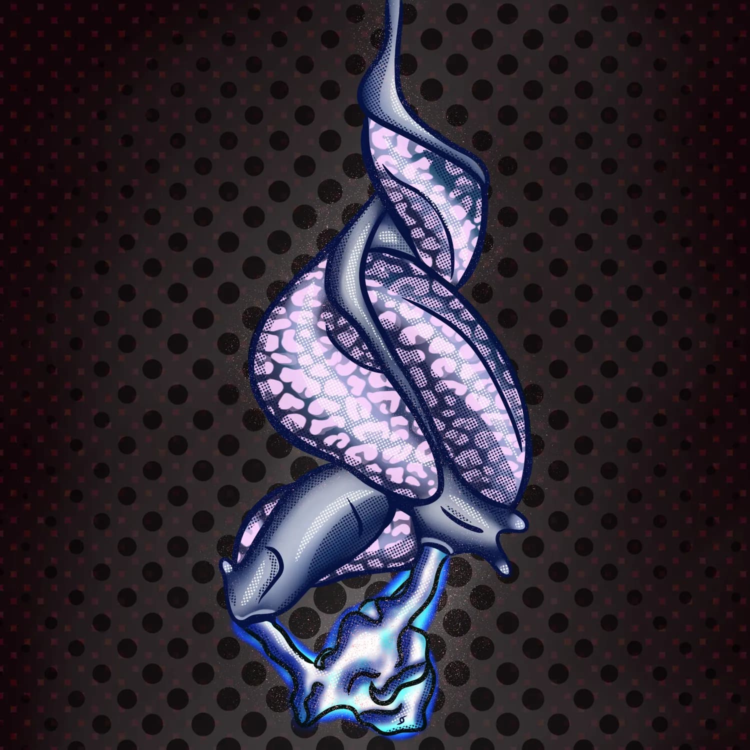 Illustration of a coiled sea creature