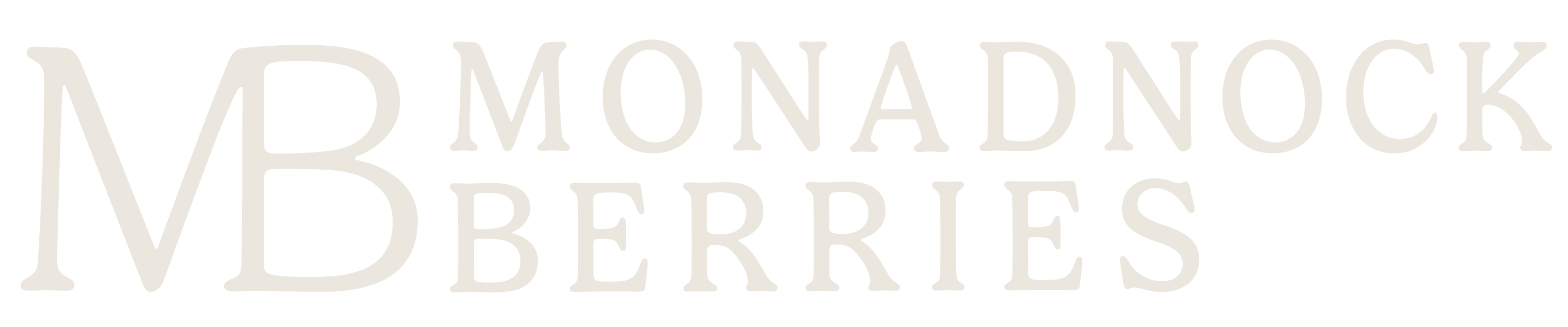 Monadnock Berries primary logo mark without mountain — clean variation by Black Rabbit Creative