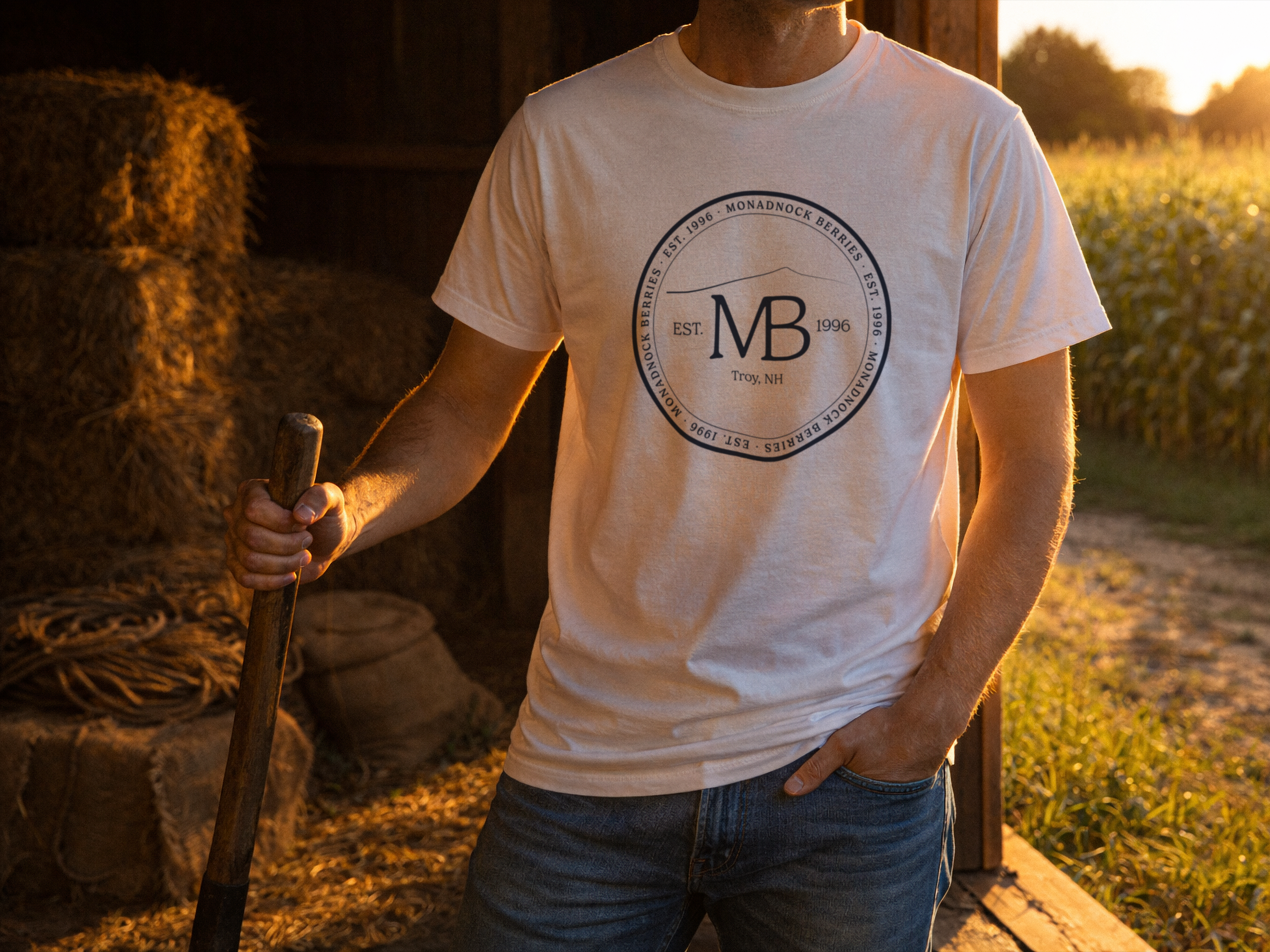 T-Shirt — Seal — Monadnock Berries brand application by Black Rabbit Creative