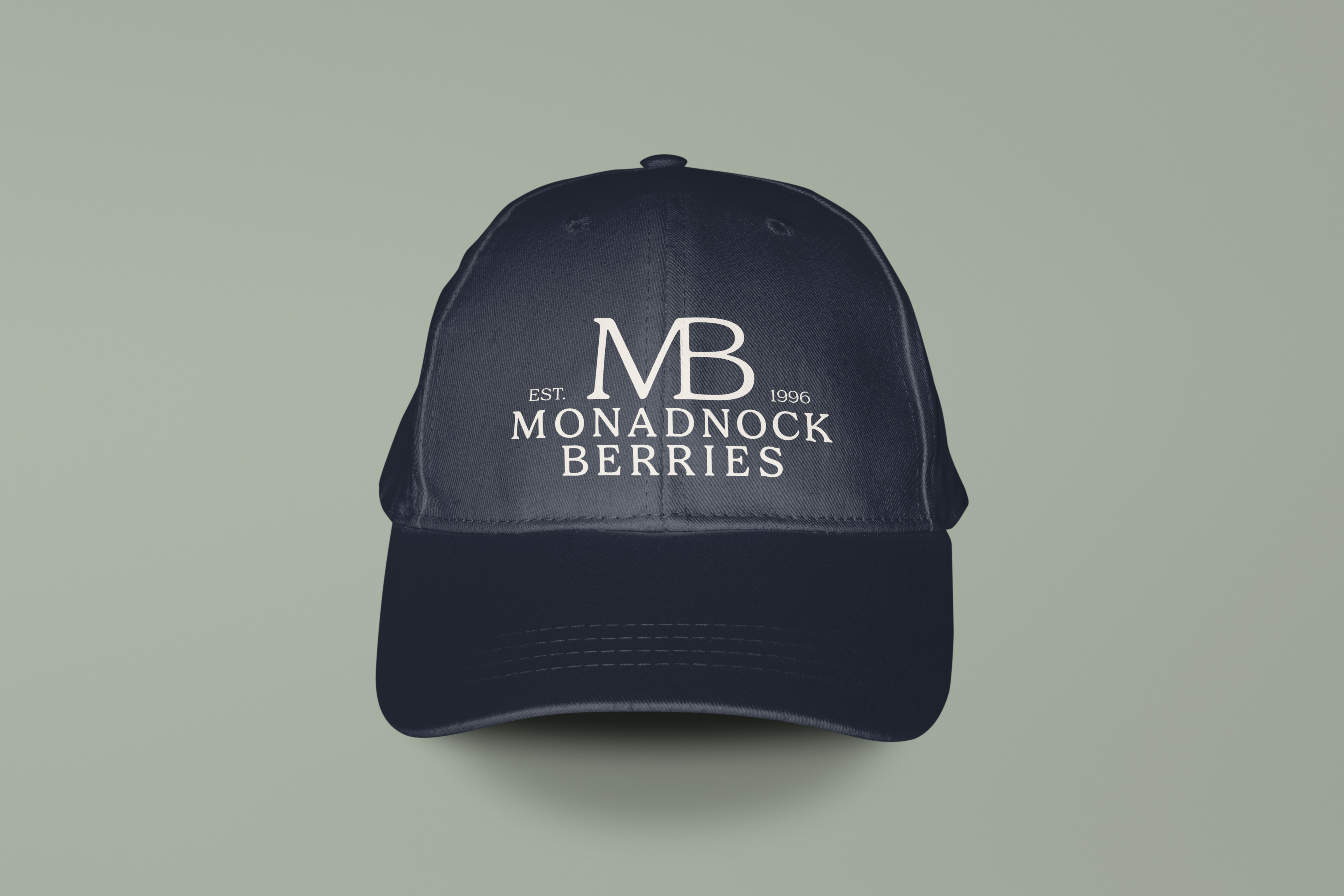 Hat / Apparel — Monadnock Berries brand application by Black Rabbit Creative, Portsmouth NH, New Hampshire, New England