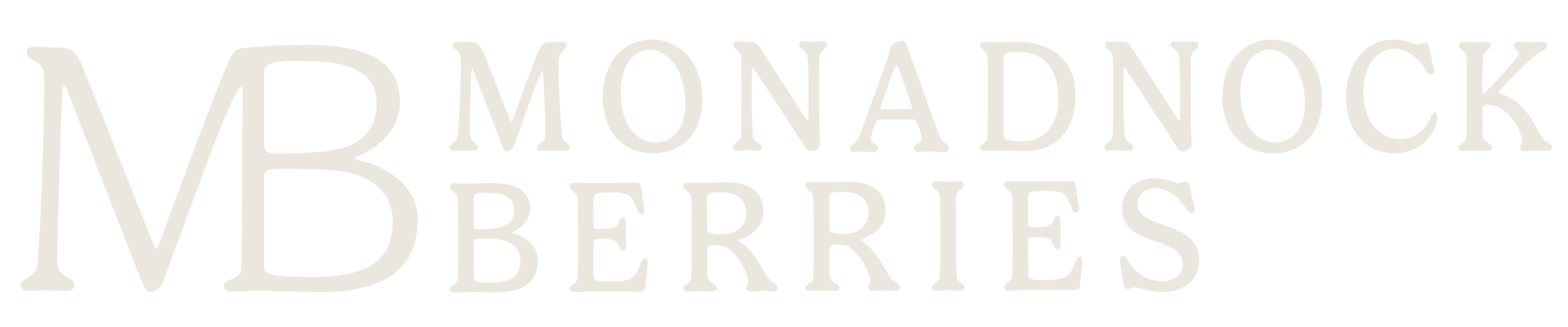 Monadnock Berries primary logo mark without mountain — clean variation by Black Rabbit Creative, Portsmouth NH, New Hampshire, New England
