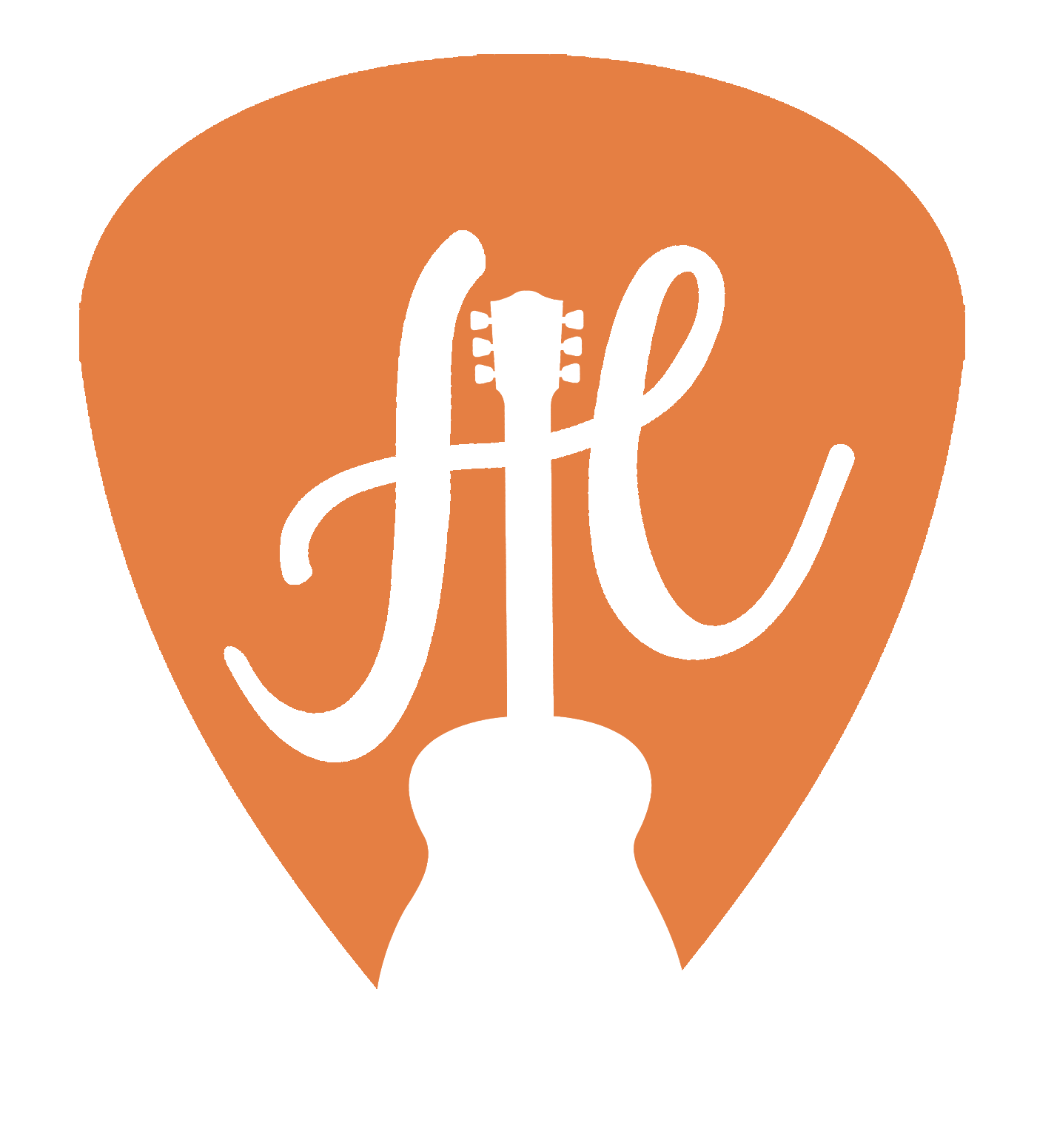 Hendrick's Lutherie original guitar pick logo before rebrand | Black Rabbit Creative, Portsmouth NH, New Hampshire, New England