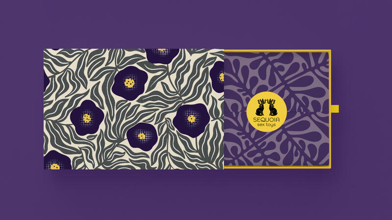 Sequoia Sex Toys – box flat design with floral pattern