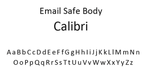 Calibri typeface