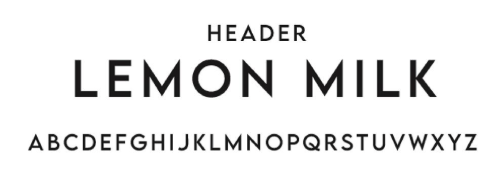 Lemon Milk typeface